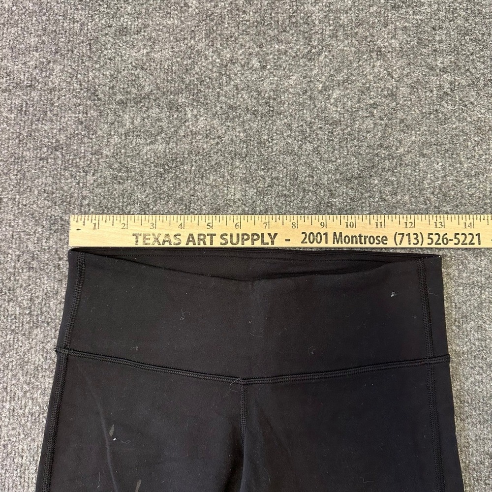 Lululemon Leggings Womens Size 6 Black Mesh Panel High Rise Athletic Yoga Pants